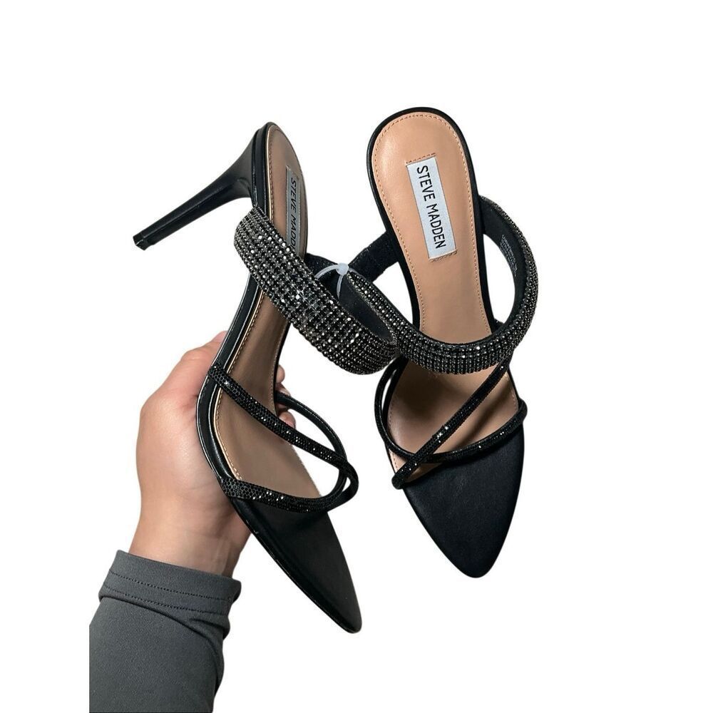 Steve Madden | Camina Crystal Strap Slide Sandal